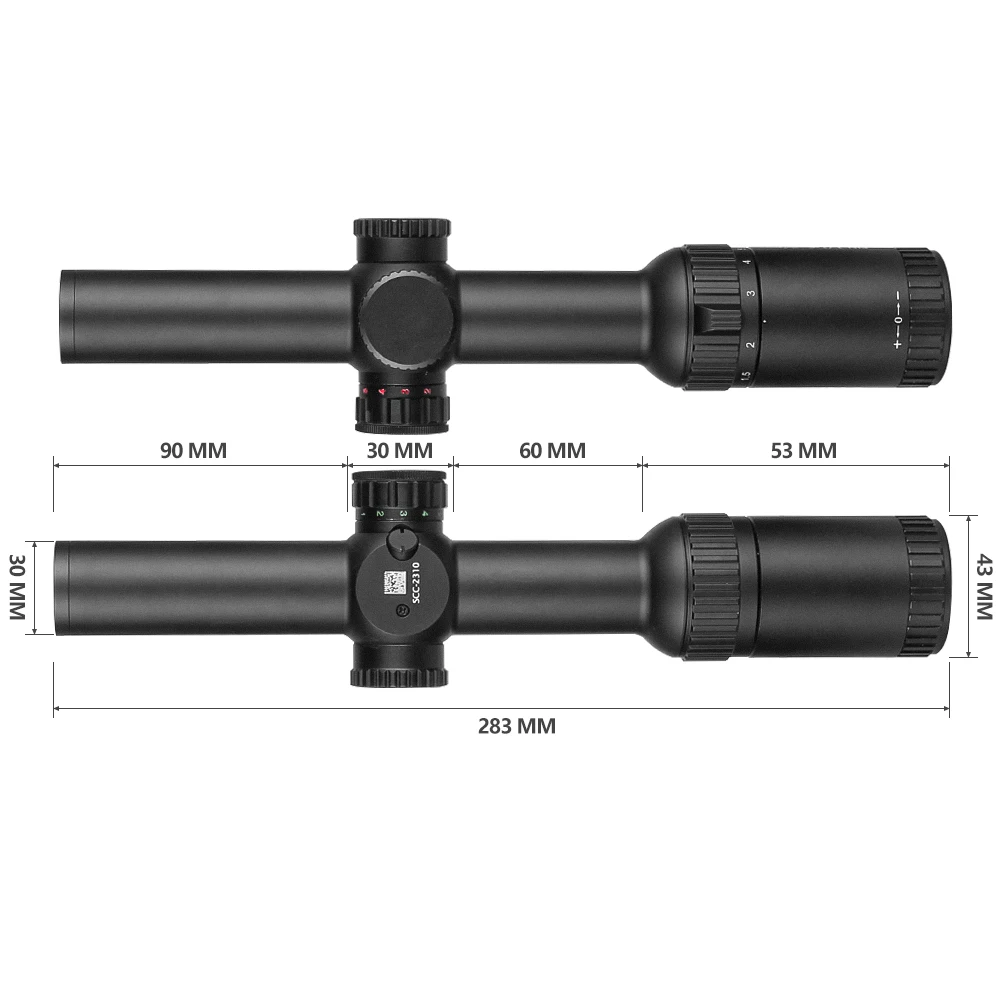 Оптика 1-6X24 Wa ИК широкоугольный прицел выходной зрачок с подсветкой 30 мм Ультра