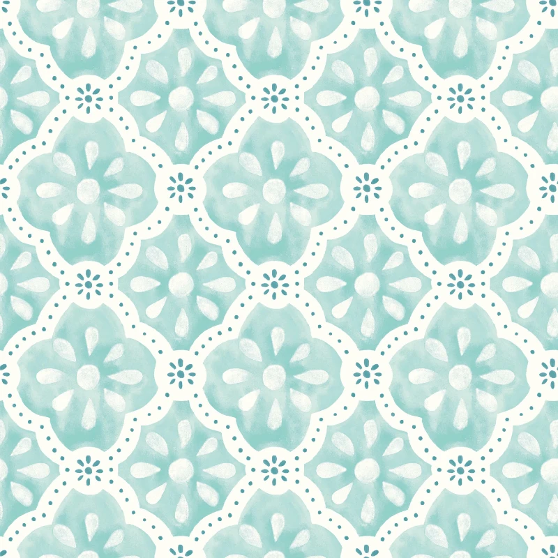 

Washy Trellis Peel and Stick Wallpaper, Blue Wallcovering Wall Decor