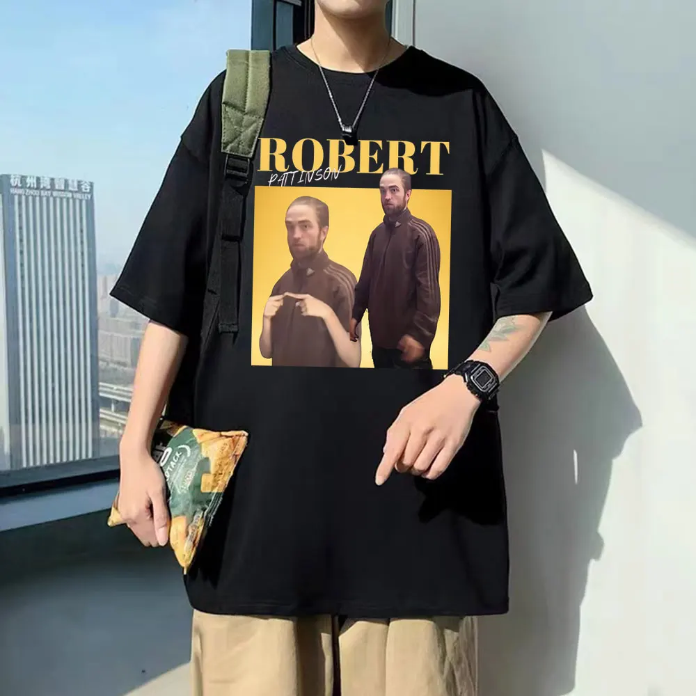 

Robert Pattinson Funny Meme T-shirt Edward Cullen Print Tshirt Men Casual Oversized T Shirts Male Women's Vintage Short Sleeve