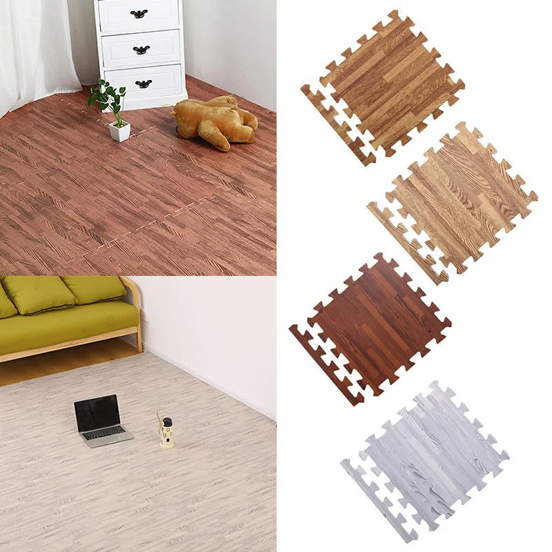 

Children's Play Mat Waterproof Wood Grain Puzzle Mat Wool Carpet Seat Cushion Climbing Baby Mat Bedroom Living Room Decoration
