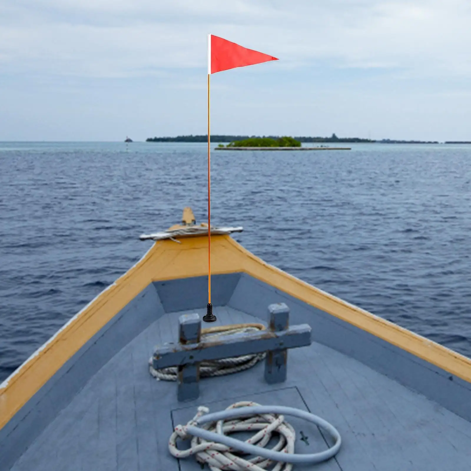 

120 см/4 фута каяк безопасности флаг Каяка флаг трек Крепление легко установить рандер прочный держатель