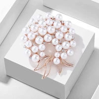 wedding party bouquet diy brooches simulated pearl brooch flower collar dressing hijab pins fashion clothing jewelry accesories