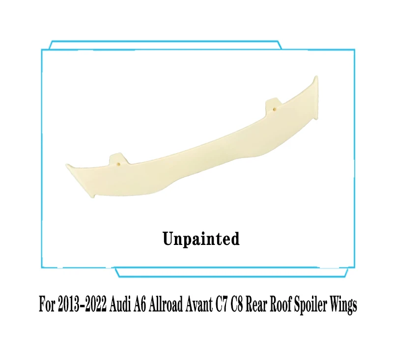 

Для 2013-2022 Audi A6 Allroad Avant C7 C8 задний спойлер на крышу, крылья, материал ABS, детали для тюнинга автомобиля, комплект кузова, аксессуары, декоративные