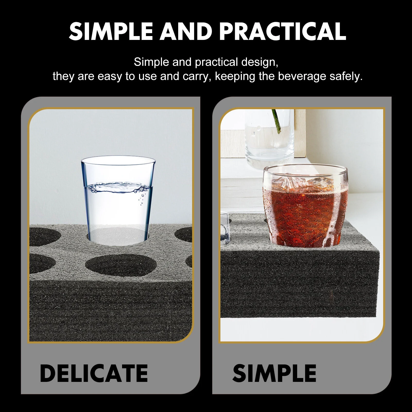 

Water Bottle Bag Beverage Packing Rack Cold Drinks Holder Trays Coffee Go Carrier