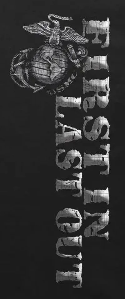 First in Last Out - Корпус морской пес США дьявол собака хромированный пуловер с