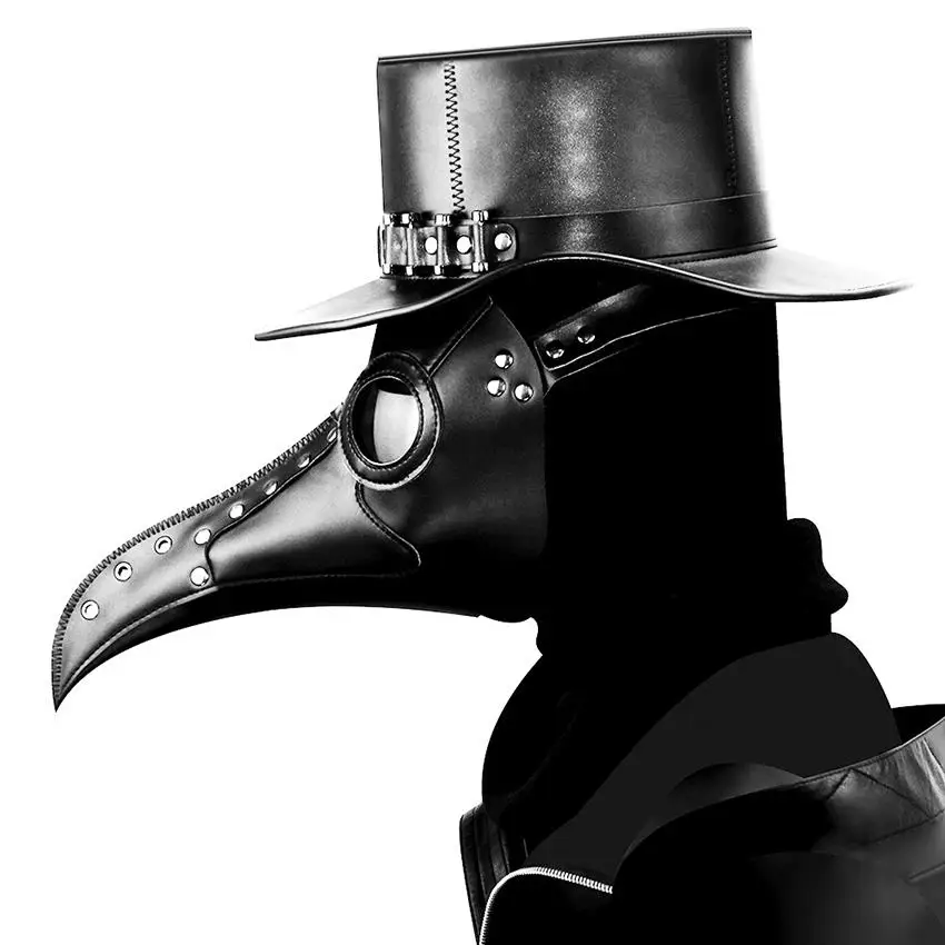 

Plague Doctor Mask Adult Steam Punks Scary Horror Pu Bird Schnabel Masque Halloween Cosplay Beak Maske Prop Carnival