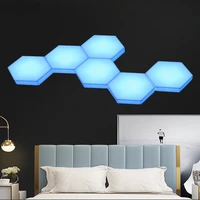 led night light 7colors diy decoration wall lamp touch control room quantum touch lamp wall lights bluetooth honeycomb light
