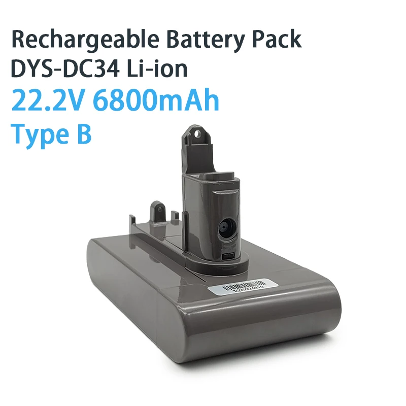 

DC31 B Type 22.2V 6800mAh Li-Ion Battery Is Applicable To Dyson DC35 DC45 DC31 DC34 DC44 DC56 Vacuum Cleaner (Only Fit Type B)