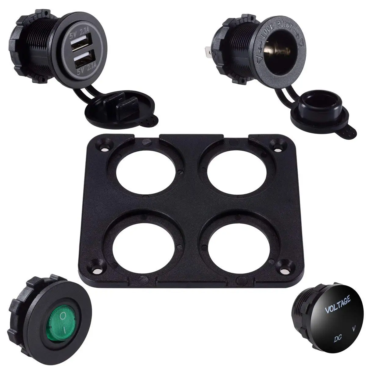 Зарядное устройство с двумя USB-портами и вольтметром 4 2 А | Автомобили мотоциклы