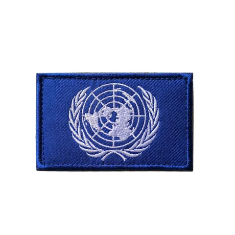 Патчи с вышивкой в стиле ООН, термоклейкие патчи для одежды