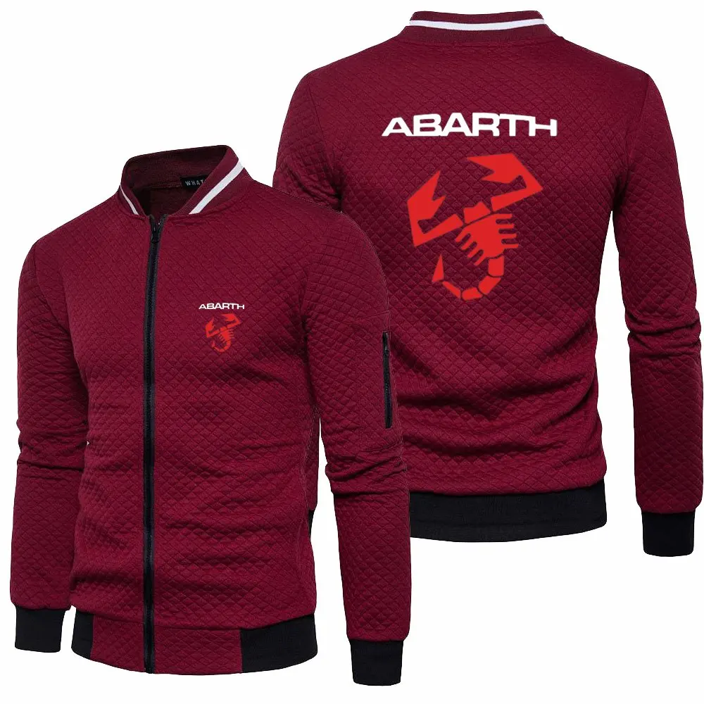 

New Spring Autumn Mens Long Sleeve Abarth Jacket Sportswear Casual Zipper Hoody Male Sweatshirts Tops