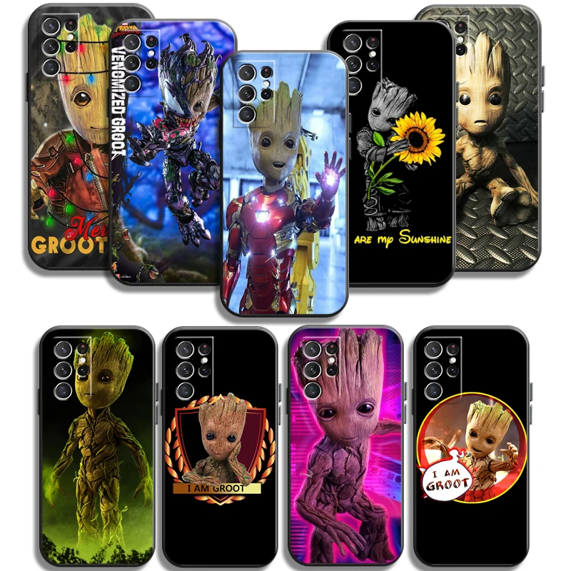 

Marvel Groot Cartoon Phone Cases For Samsung Galaxy S20 FE S20 Lite S8 Plus S9 Plus S10 S10E S10 Lite M11 M12 Soft TPU