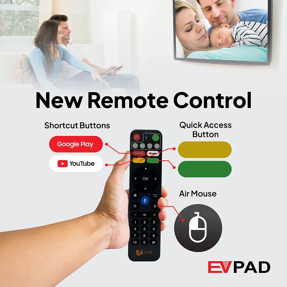 ТВ-приставка Smart TV Box Android 12.0 двухдиапазонный Wi-Fi 2 4G+5 0G 2T2R 4 ГБ 64 4K BT5.2