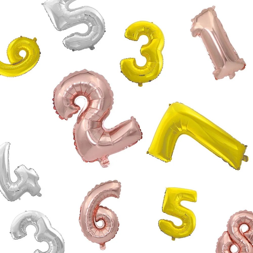 

Supplies Digit Adull Number Helium Gold Figure digital balloon ball Rainbow Wedding Foil Balloons adult birthday Party Globos