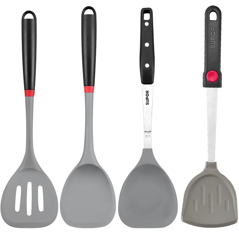 

Real Supor Silicone Shovel Chinese Household Spatula Kitchenware Cooking Small Shovel Pan Non-Stick Spatula Spatula Dedicated