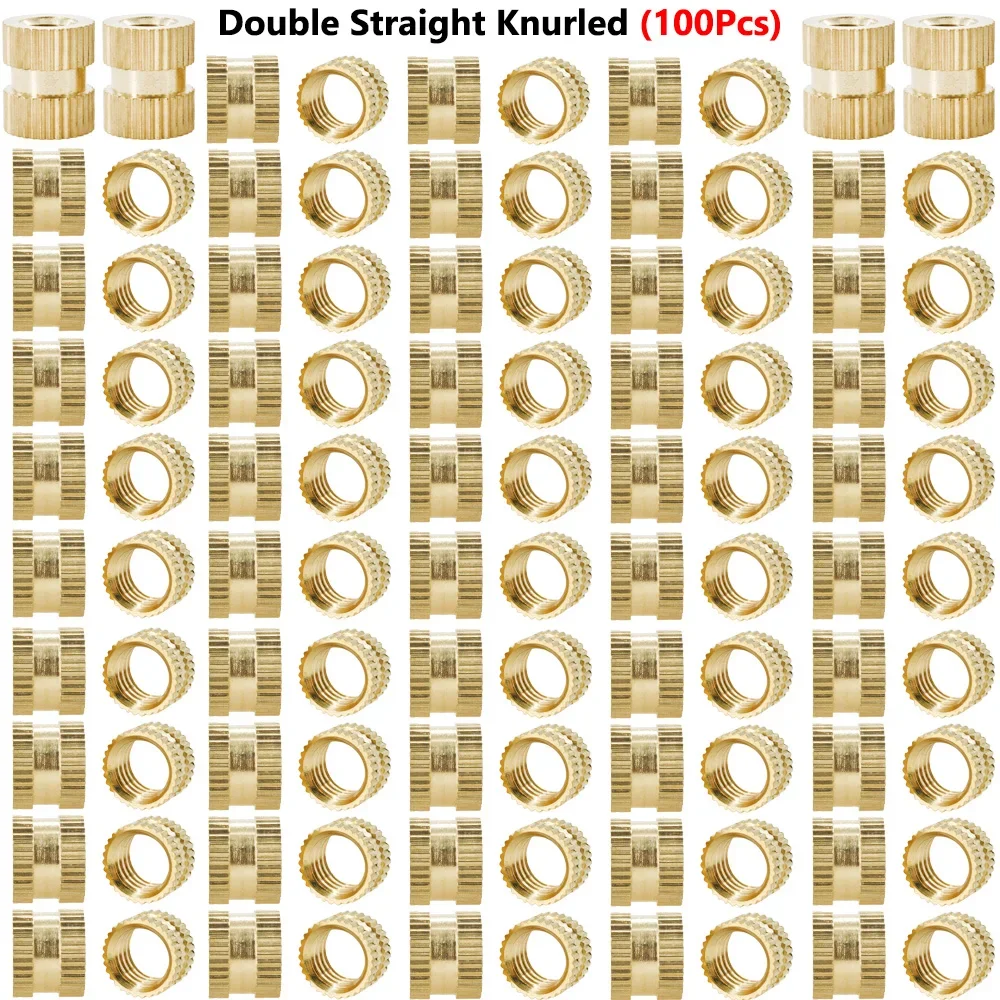 

M2 M2.5 M3 M4 M5 M6 Латунная гайка с горячей вставкой Плавящиеся термомедные гайки Вставки 3D-принтер Ноутбук Встроенные гайки для впрыска