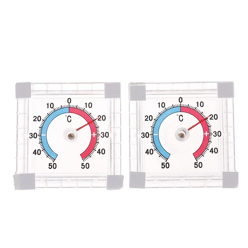 

-50°C~50°C Square Temperature Thermometer Window Indoor Outdoor Wall Garden Home Graduated Disc Pointer Type Thermometer