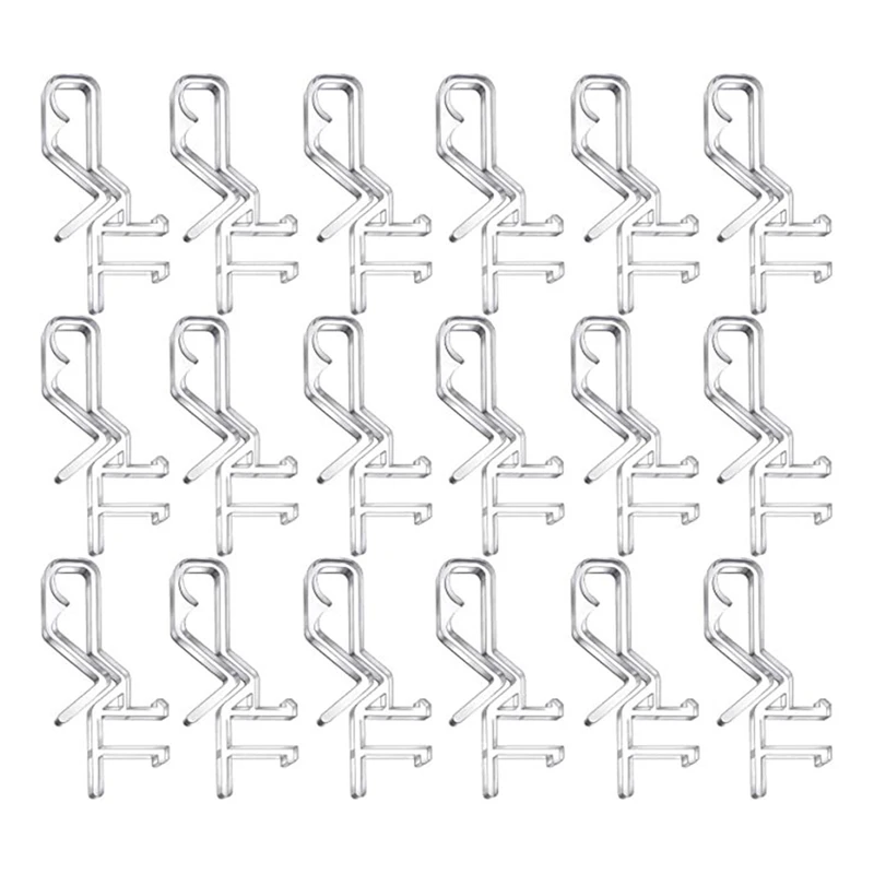 1-7/8 Inch Clear Channel Valance Clips For The Valance With A Groove In The Back ( 24Pcs )