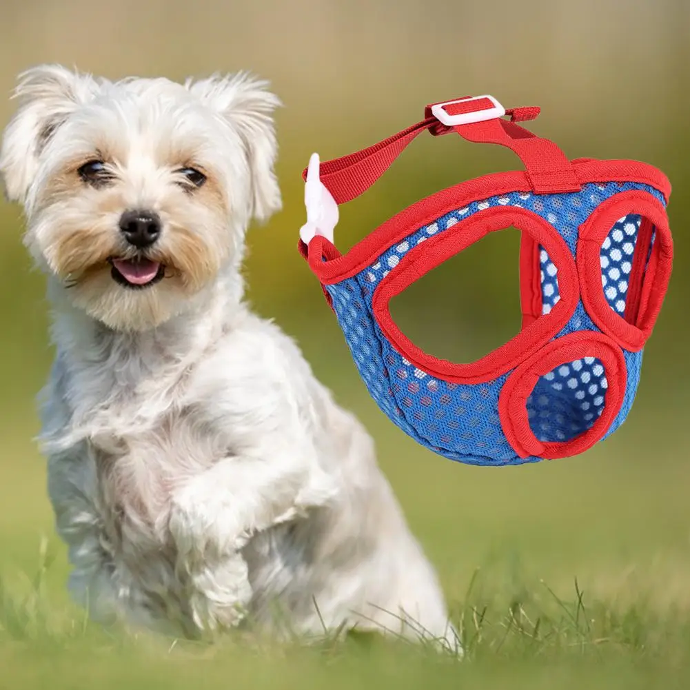 

Намордник для собак, прочный Регулируемый многоразовый питомец, щенок, собака, против лая, фотоаксессуары