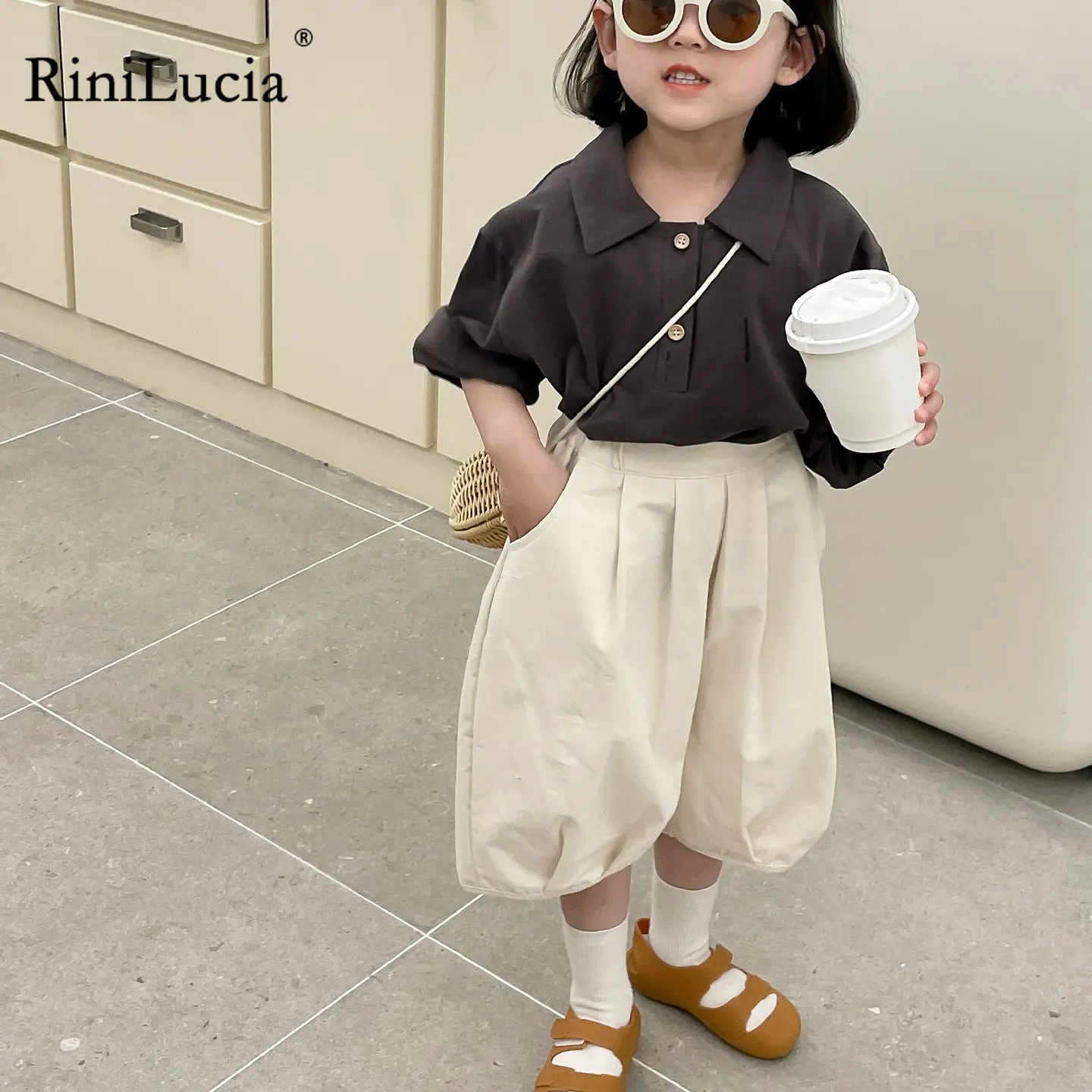 

Шаровары для девочек и мальчиков, однотонные свободные штаны, одежда для детей, весна-лето