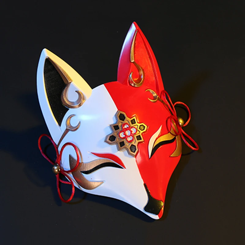 Блестящее кимоно для косплея Honkai со звездами и рейками японское с лисьей маской