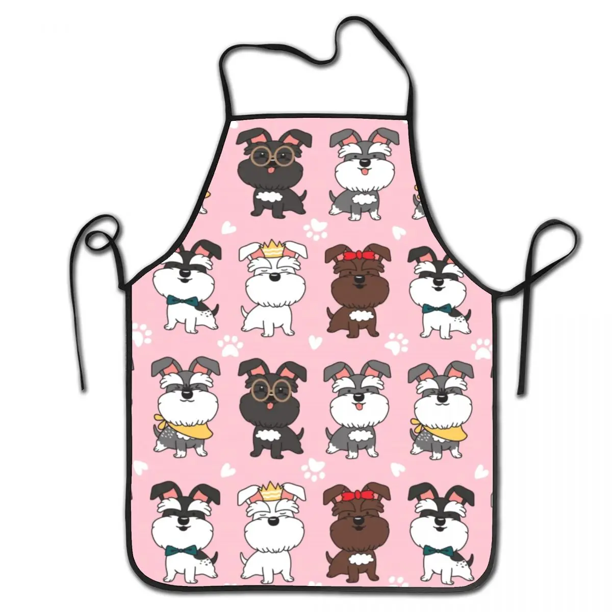 

Нагрудник Kawaii на заказ, модный миниатюрный фартук шнауцера для собак, для мужчин и женщин, для взрослых, шеф-повара, кухня, готовка, животные, Кухонный Фартук с рисунком