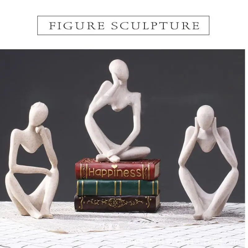 

Скандинавский Декор для дома, статуэтка абстрактного истончика, миниатюрная полимерная скульптура, статуэтки, современный интерьер, аксессуары для офиса и рабочего стола