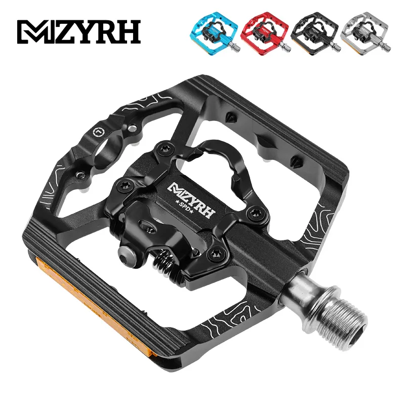 Велосипедная педаль MZYRH MZ-F150, 3 подшипника, широкие ультралегкие противоскользящие, для горных велосипедов с ЧПУ, SPD, из алюминиевого сплава
