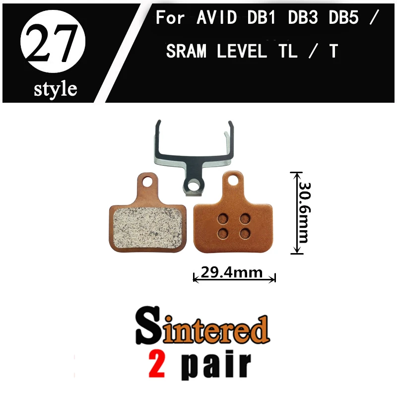2 пары велосипедных дисковых тормозных колодок для SRAM AVID DB1 DB3 DB5 LEVEL TL/T MTB