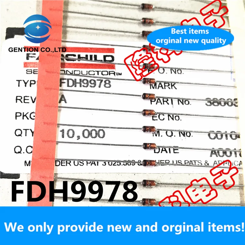 

10 шт. 100% Новый оригинальный переключающий диод FDH9978A FDH9978 DO-35 0,5 Вт вместо 1N4448
