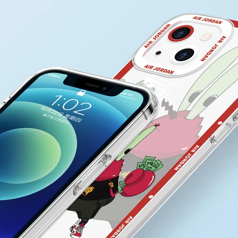 SpongeBob- Patricks Star Phone Case For iPhone 14 13 12 11 Pro Max Mini XS X XR SE 6 6S 7 8 Plus SE 2020 Soft Silicone Cover