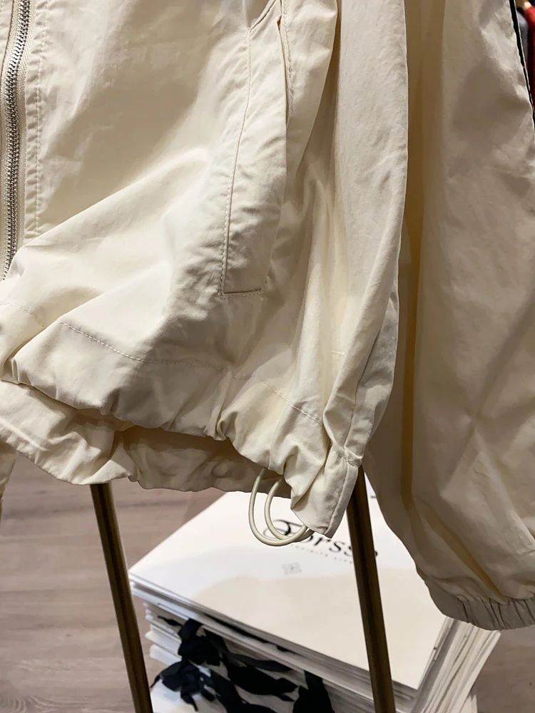 [Xiaoai Stall Real Shot] Американская спортивная повседневная куртка с воротником-стойкой