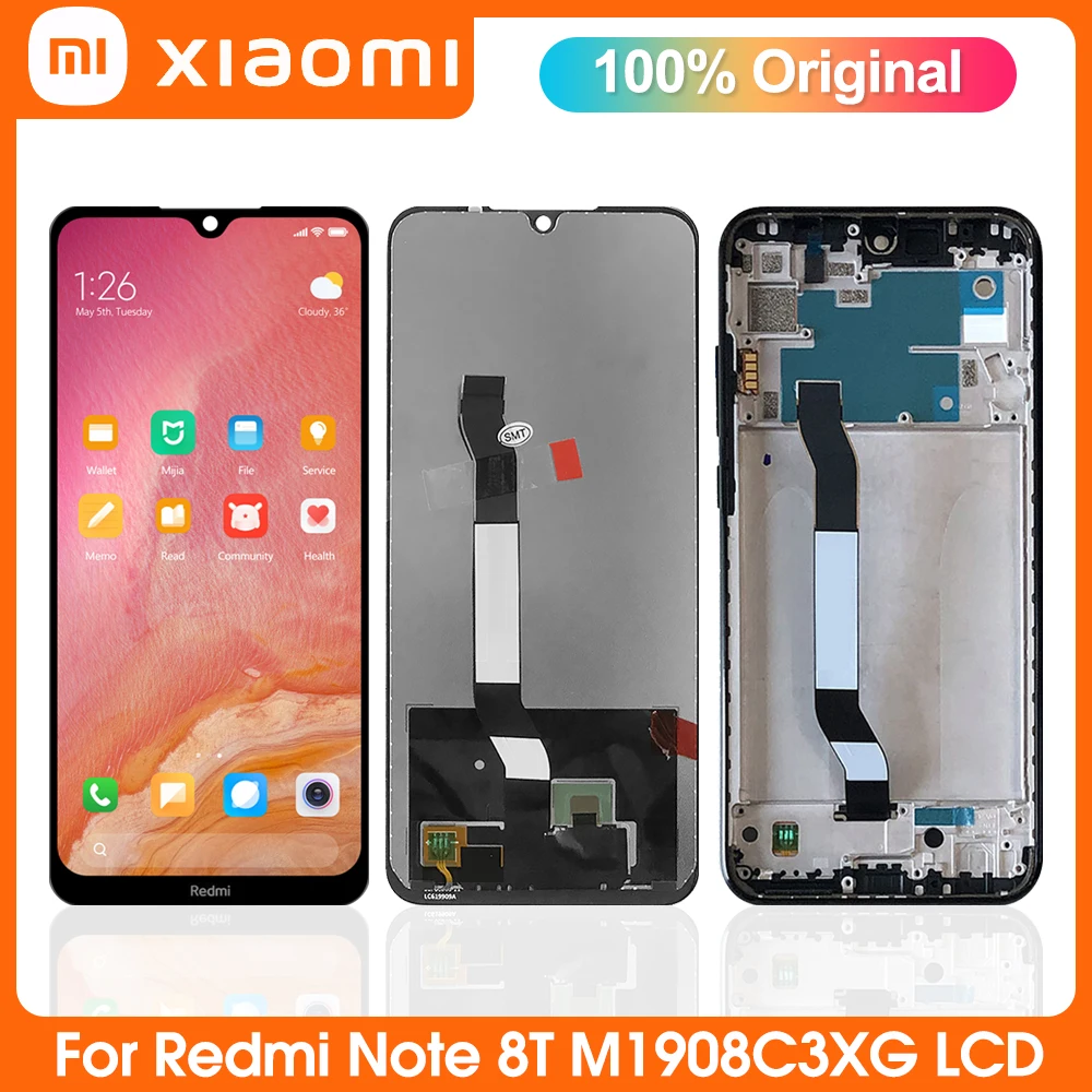 

Оригинальный экран для Xiaomi Redmi Note 8T ЖК-экран M1908C3XG сенсорный экран дигитайзер для Note8T Met Frame