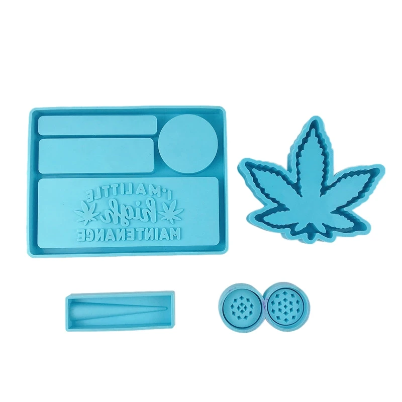

Rolling Tray Resin Mold Resin Mold Maple Leaf Tray Silicone Mold Jewelry Tray Casting Mold For DIY Holder Storage Tray