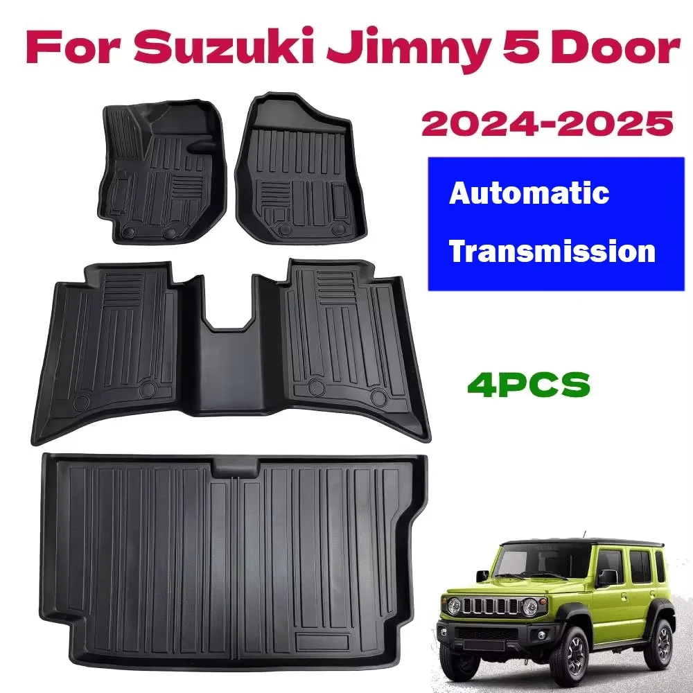 

Для Suzuki Jimny 5-дверные 2024-2025 автомобильные коврики ковер TPE автоматическая и ручная коробка передач 2024 2025 коврики в багажник водонепроницаемые