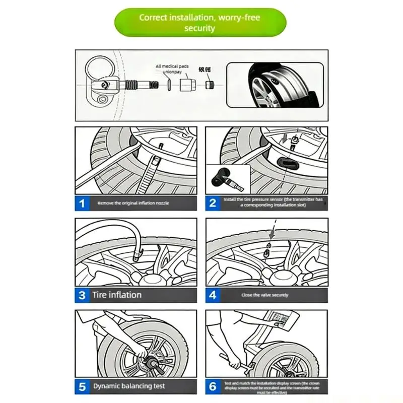 Фото J0MA Простой в установке универсальный программируемый датчик TPMS 13586335 15922396 для улучшения характеристик автомобиля и №4