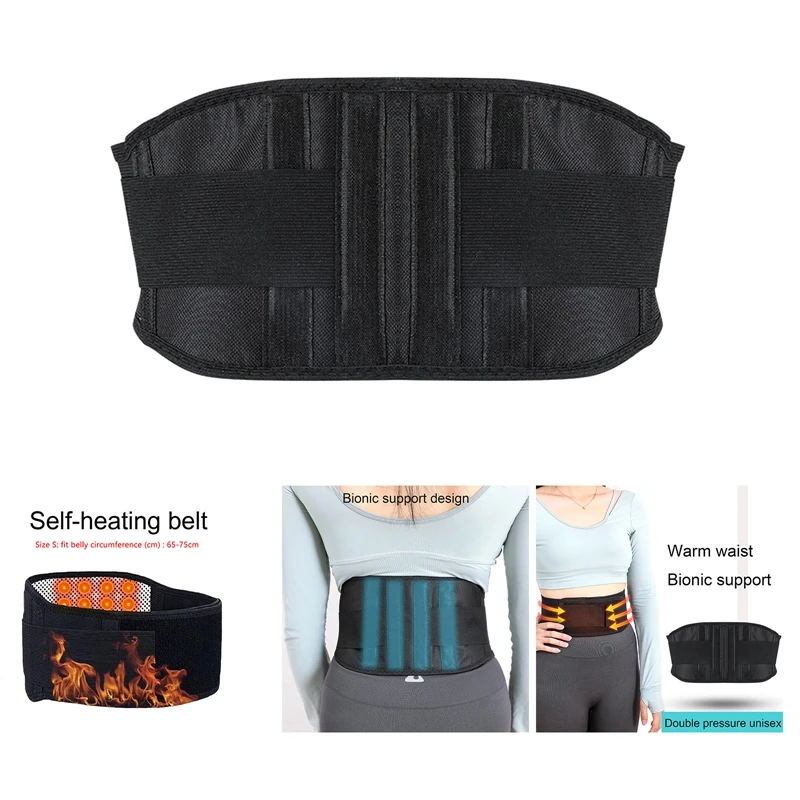 

Waist Belt Self-Heating Back Support Brace Belt Breathable Flexible Bionic Support Warm Waist Belly Belt Sport Girdle