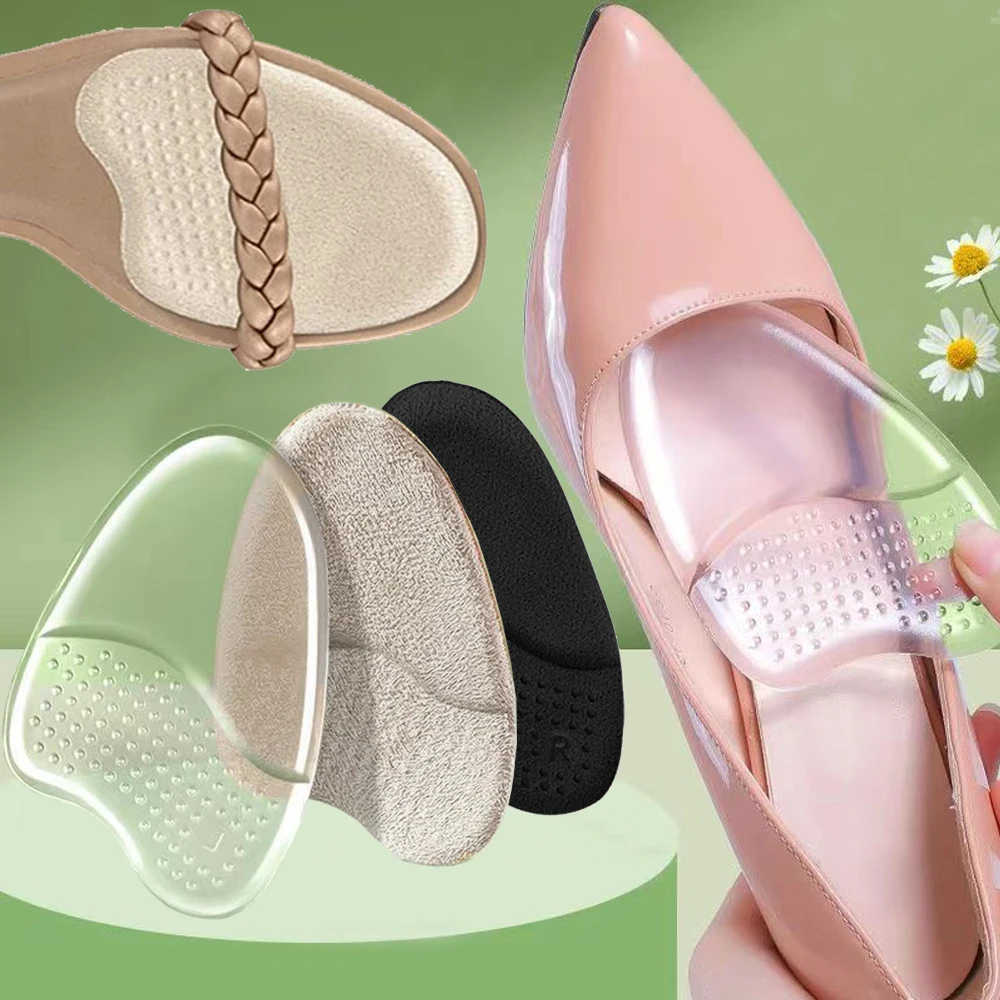 Silicone Forefoot Insert Foot Pads for Shoes Women High Heels Sandals Half Gel Insoles for Shoes Anti-Slip Round Toe Cushion