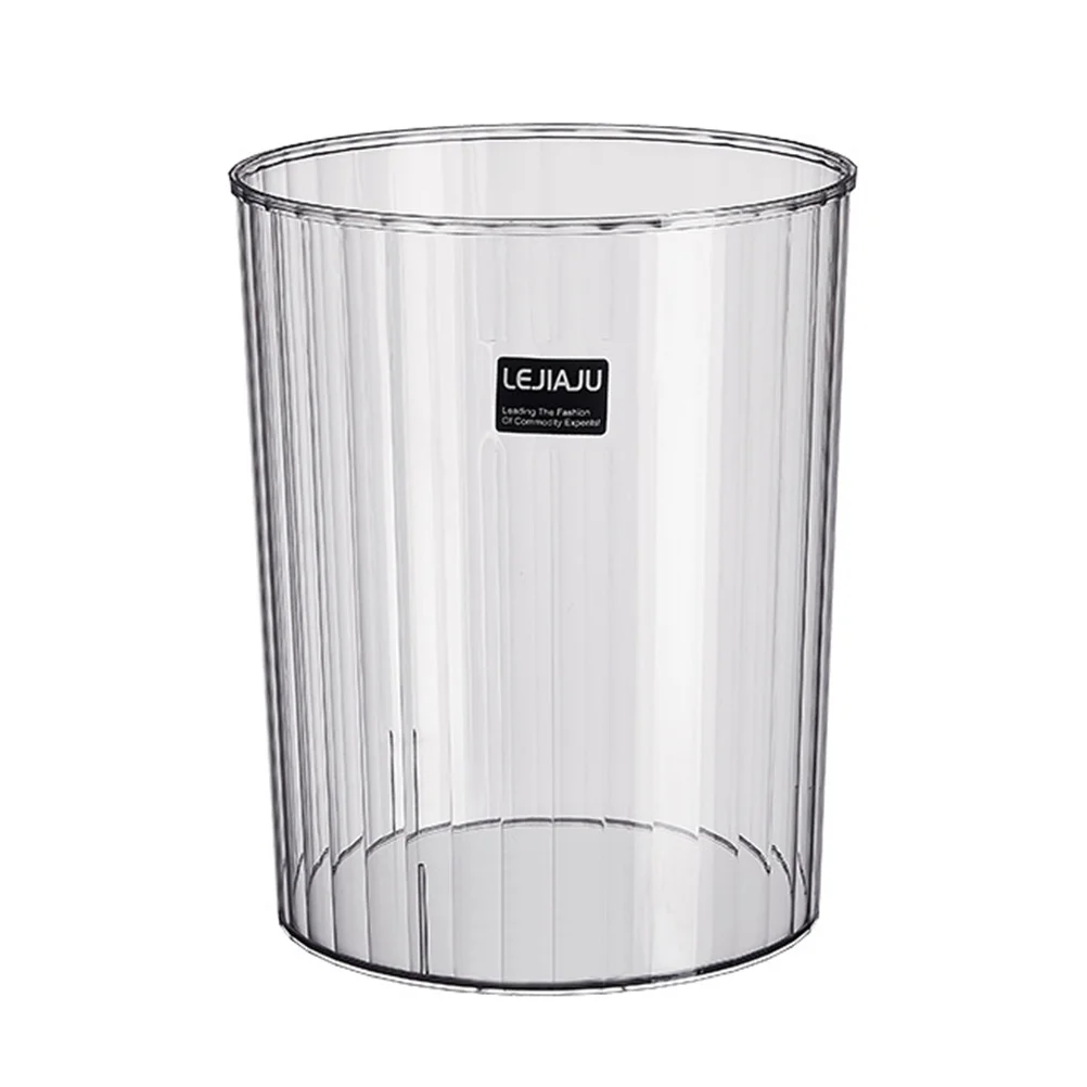 

Trash Can Bin Garbage Basket Wastebasket Waste Container Kitchen Small Clear Compost Paperbathroom Office Transparent Bucket
