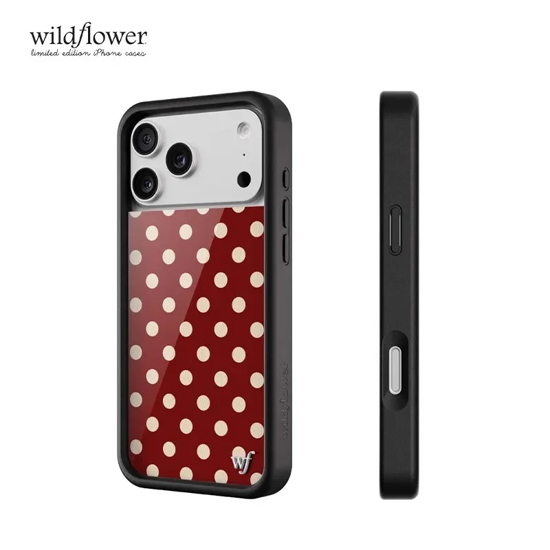 Чехол для телефона Wildflower 3D в горошек для iPhone 16, 15, 14, 13, 12, 17 Pro Max Plus Air 17proMax, синий, красный, волнистый, WF, чехол Coque (art.: 3920d253ca726) - 3920d253ca726