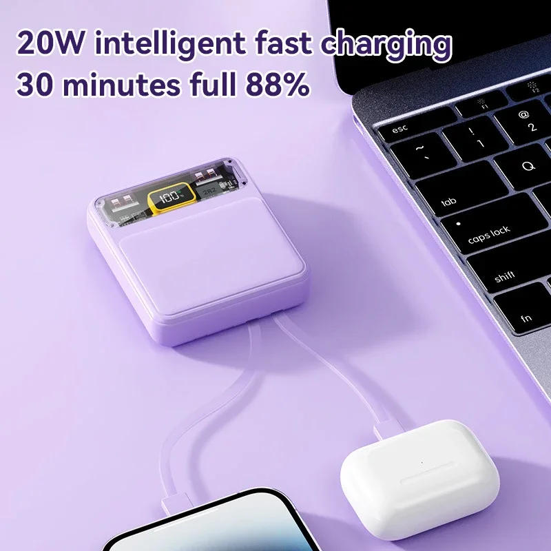 Power Bank 30000 мАч Портативное зарядное устройство для телефона Быстрая зарядка