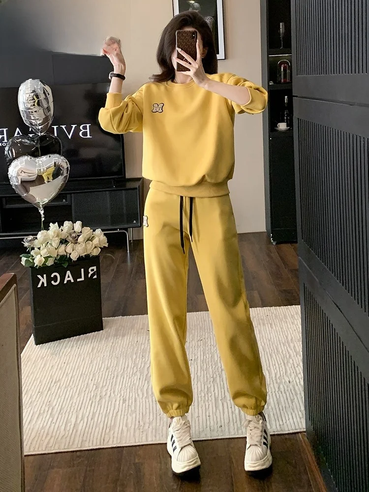 Женский костюм-свитшот весна-осень 2022 Новое поступление модный минималистичный