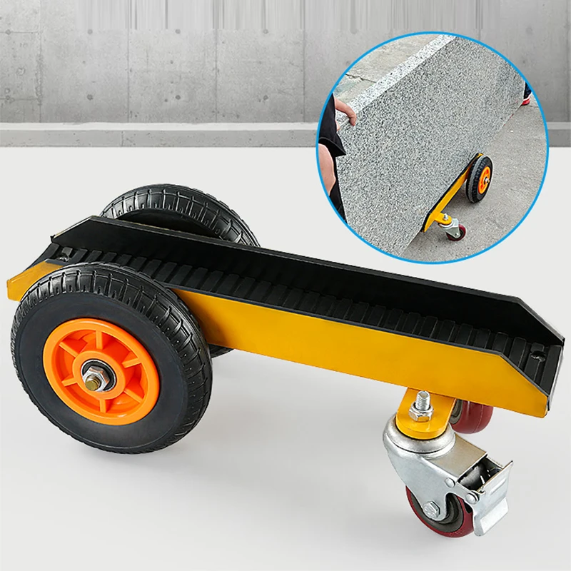 Marble Handling Trolley Four-wheeled Loading Vehicle Heavy-duty Universal Wheel Carrying Transportation Tool