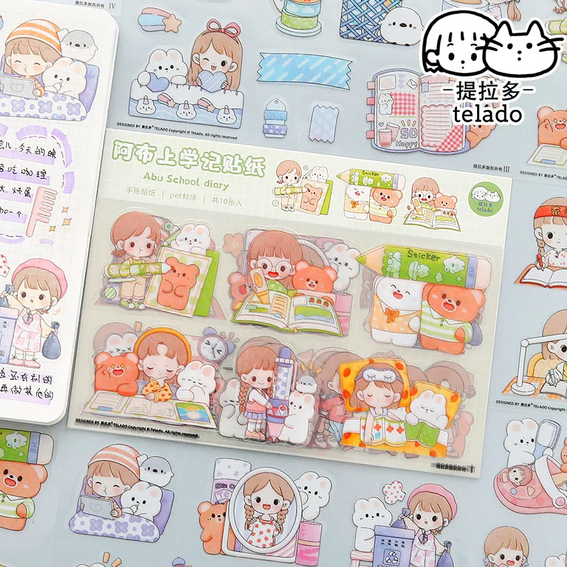 

Kawaii Washi Sticker PET Cartoon Material Stickers DIY Diary Planner Album Decoration Scrapbooking Stationery Wholesale