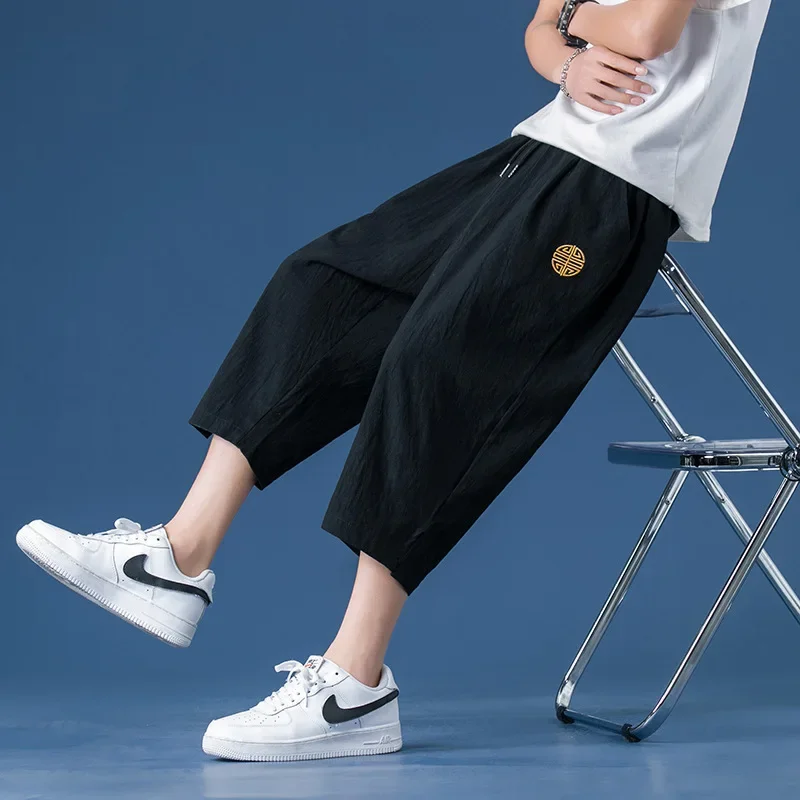 Amazon бестселлер мужские свободные летние льняные шорты тонкие хлопковые брюки