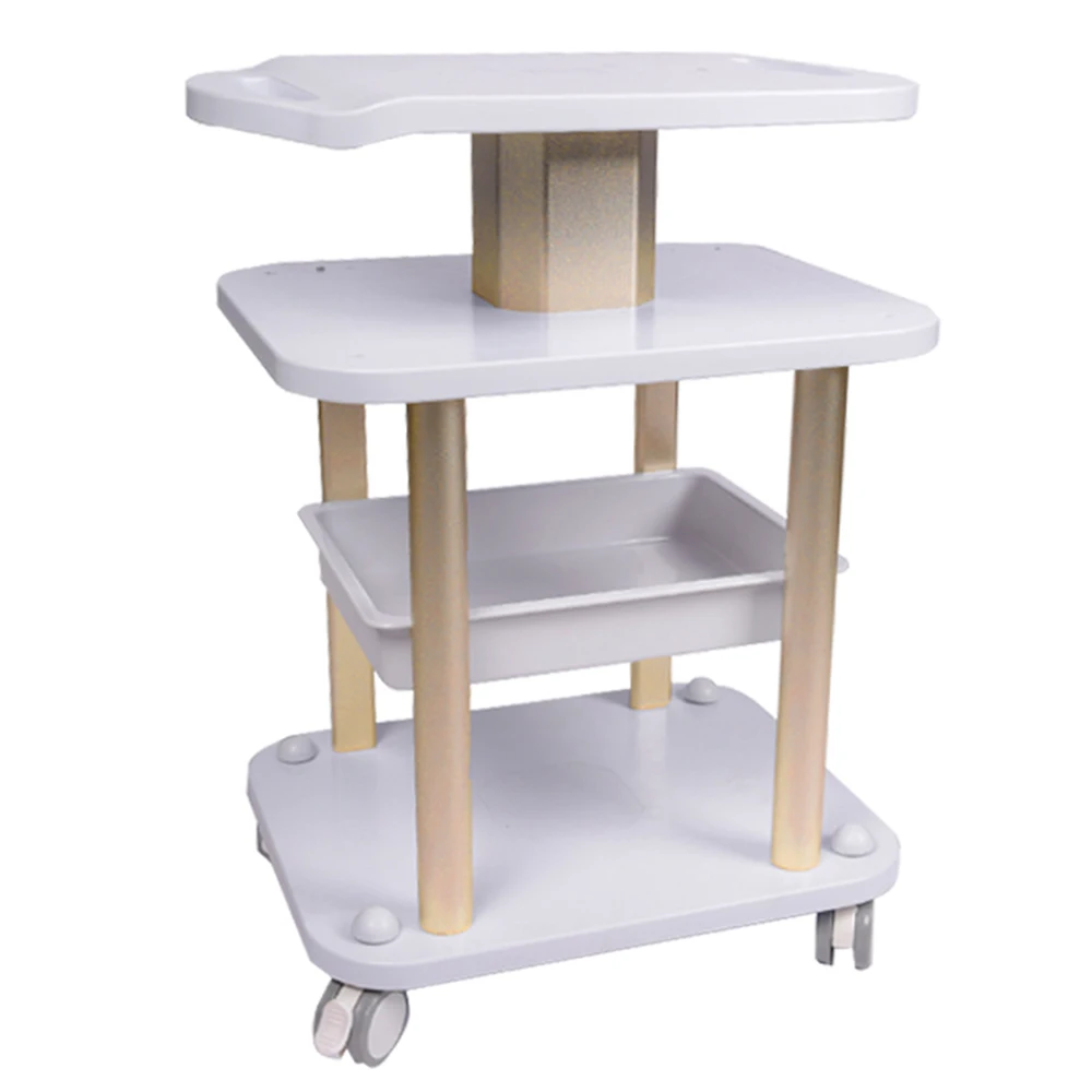 

APRILFACE High Quality golden or silver stainless steel and plastic Beauty salon trolley