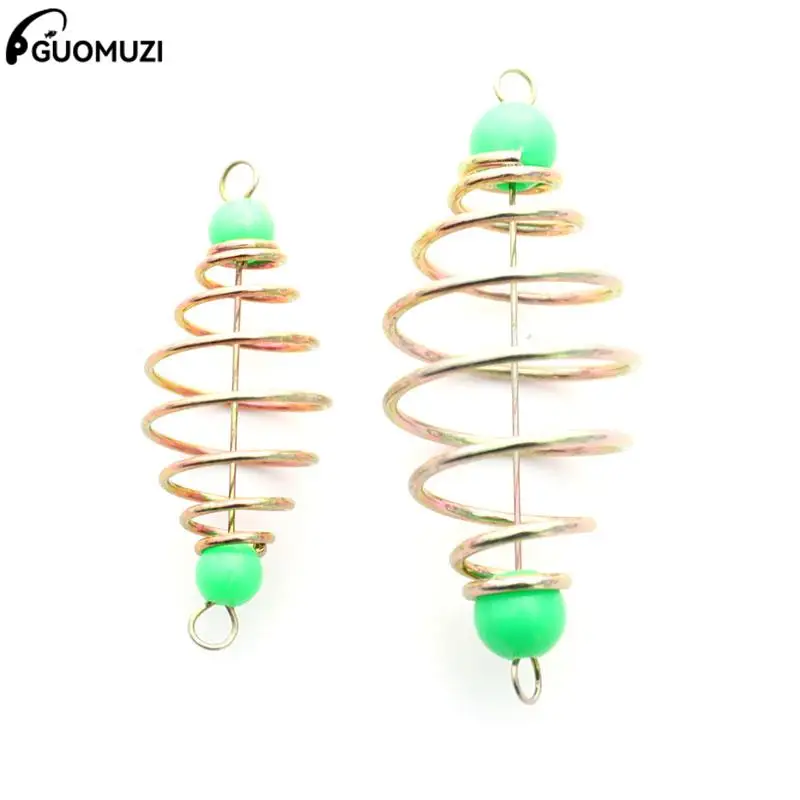 

5pcs Bait Feeder Spring For Carp Fishing Fresh & Saltwater Fishing Rig Bait Feeder Cages & Method Leader S/ L Spring Lure Tackle