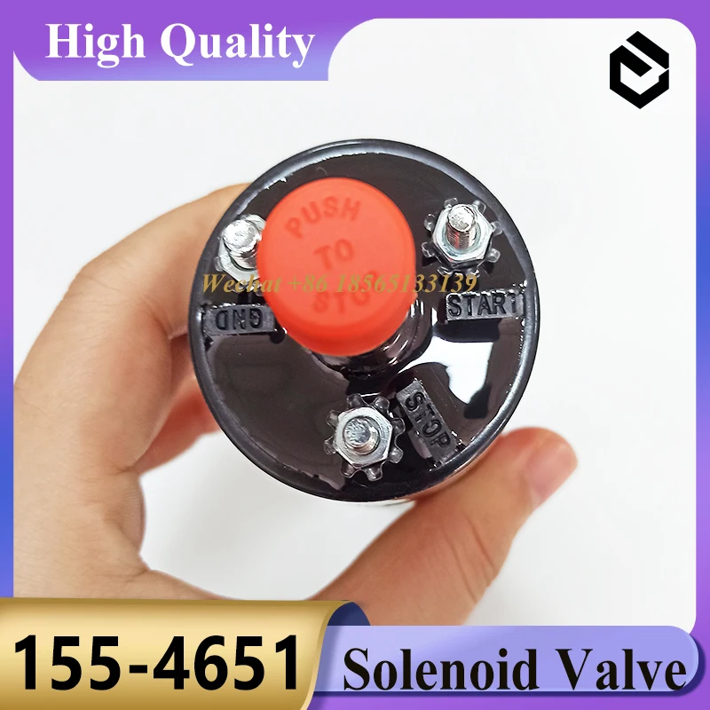 155-4651 1554651 Соленоид остановки клапана для двигателя CAT 3116 3126 детали экскаватора