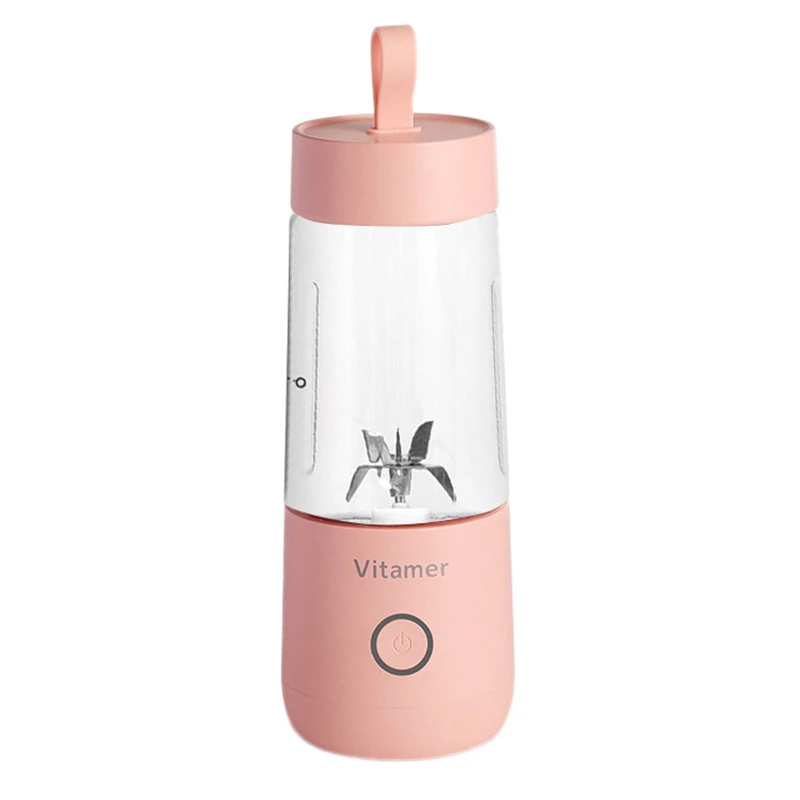 

Vitamer Portable Personal Blender,USB Mini Electric Fruit Juicer Mixer Chopper 350ML Stirring for Milk Shakes Juice,Pink