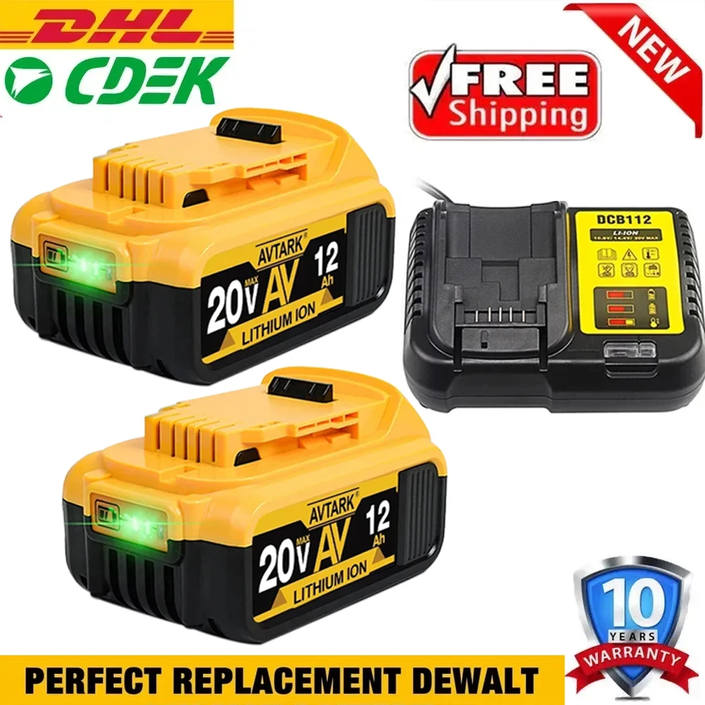Для DeWalt 20 В Вольт Макс. 8 0 Ач литиевая батарея DCB206-2 DCB205-2 DCB205 DCB201 DCB203